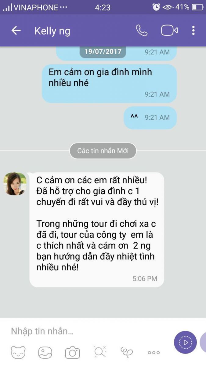 Feedback của khách Hiền từ Hà Nội